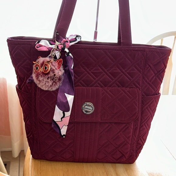 Vera Bradley Handbags - Vera Bradley Quilted Purple Tote Bag